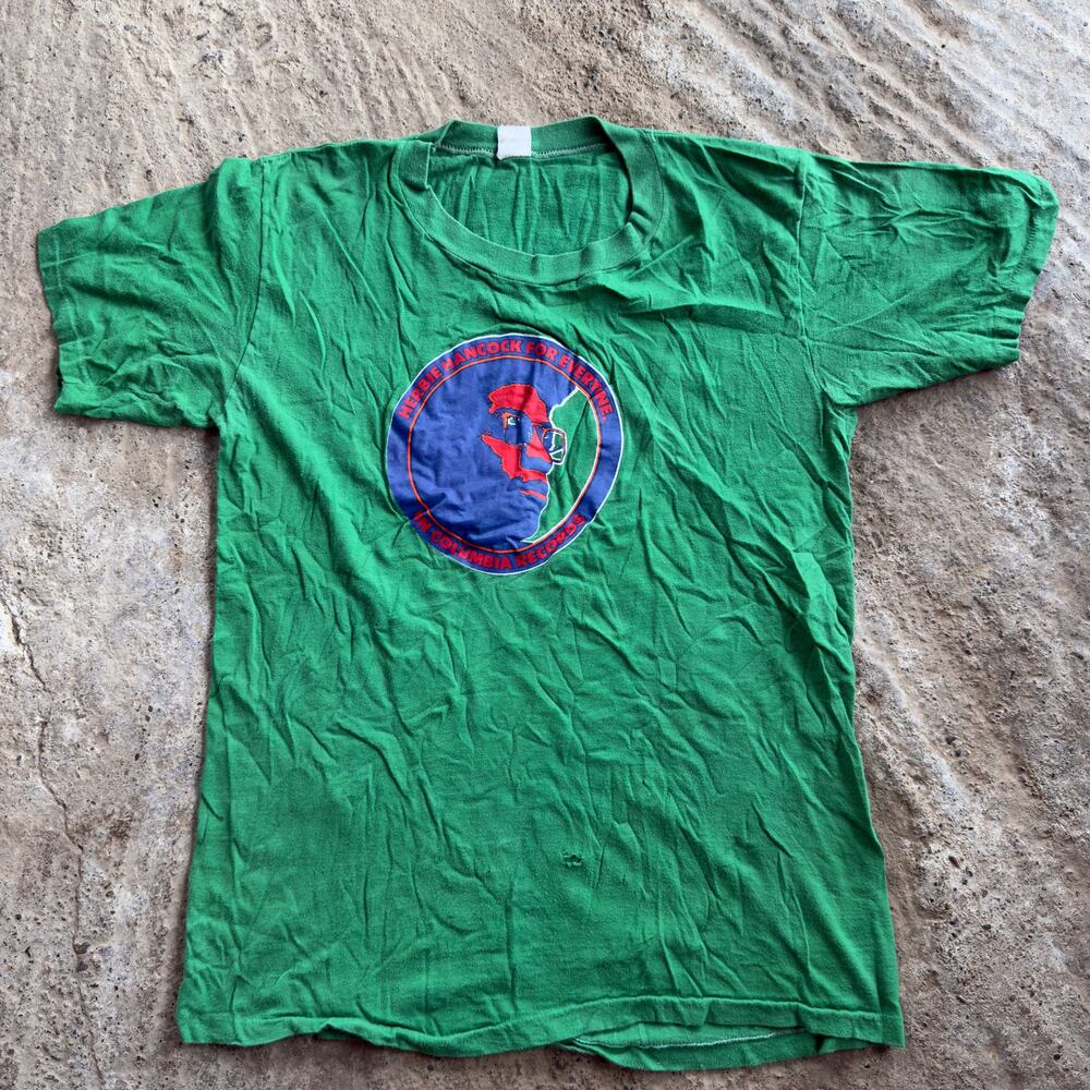 Vintage Herbie Hancock On Columbia Records Shirt Jazz Pianist 70s Hip Flaws M-L